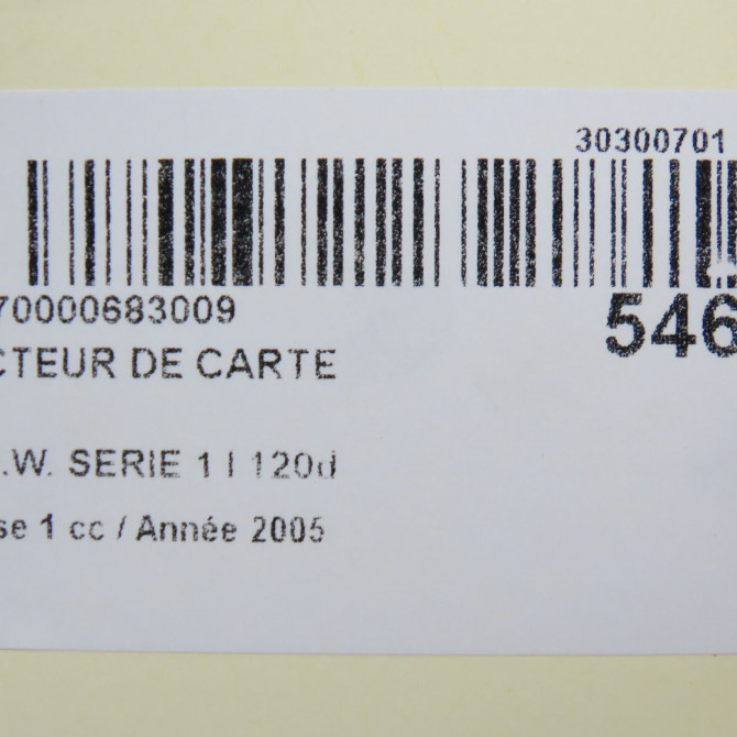 Lecteur de carte occasion B.M.W. SERIE 1 I Phase 1 05-2004->12-2006 120d 5