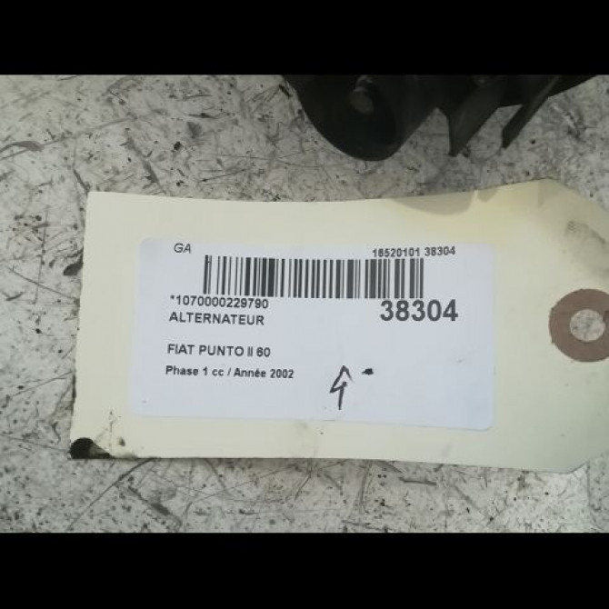 Alternateur occasion FIAT PUNTO II Phase 1 10-1999->05-2003 60 51859047 3
