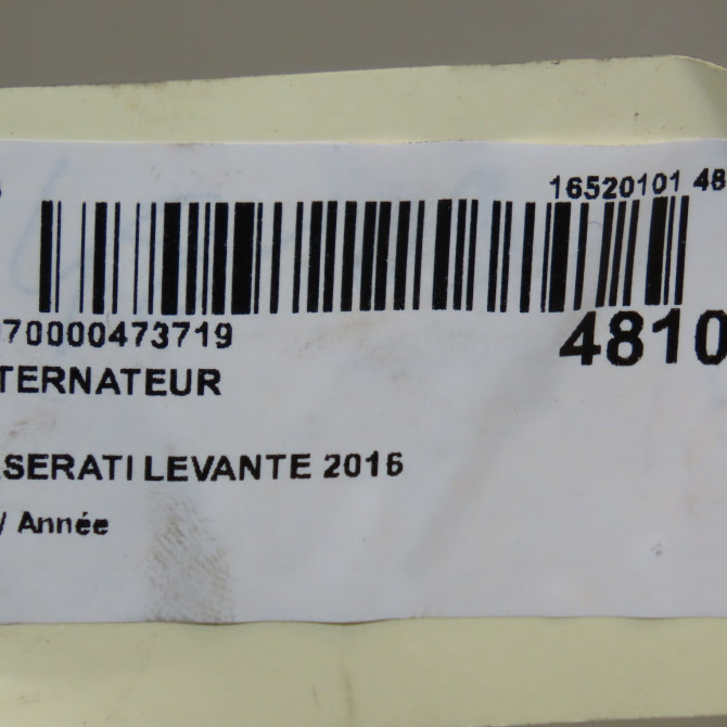 Alternateur occasion MASERATI LEVANTE 9067900 7