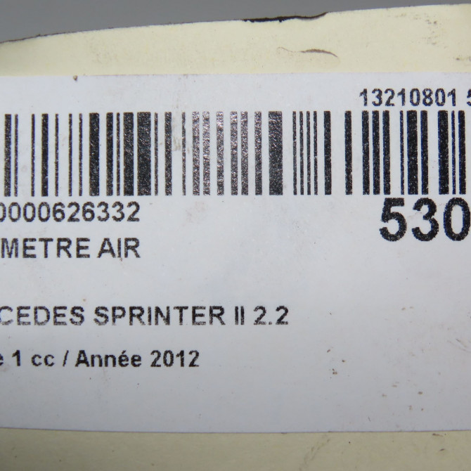 Debimetre air occasion MERCEDES SPRINTER II Phase 1 06-2006->... 2.2 CDI 129ch 6450900048 7