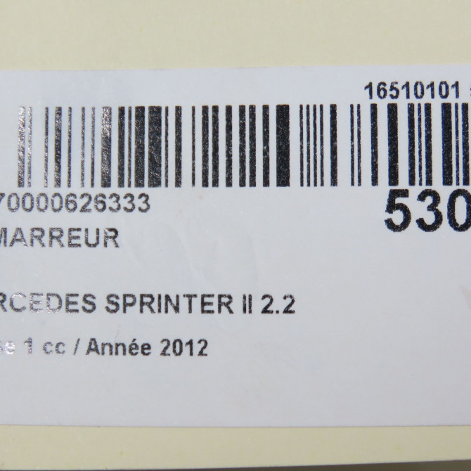 Démarreur occasion MERCEDES SPRINTER II Phase 1 06-2006->... 2.2 CDI 129ch 9062302 7