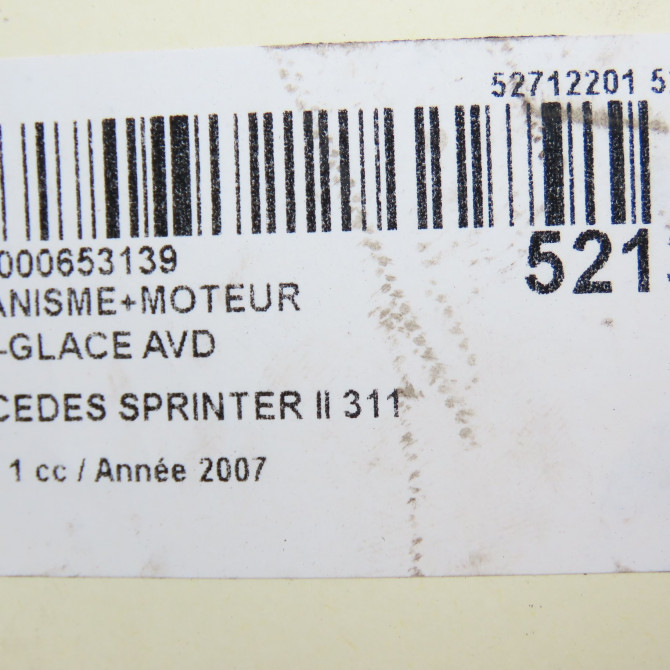 Mecanisme + moteur lève-glace avant droit occasion MERCEDES SPRINTER II Phase 1 06-2006->... 311 CDI 109ch 9067200146 8