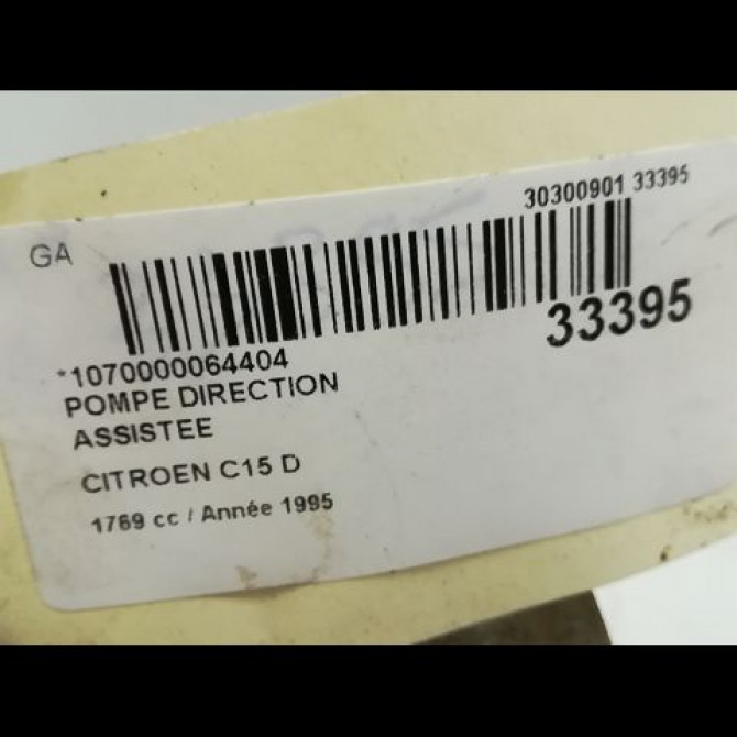 Pompe direction assistee occasion CITROEN C15 Phase 1 07-1987->06-1996 40070F 5