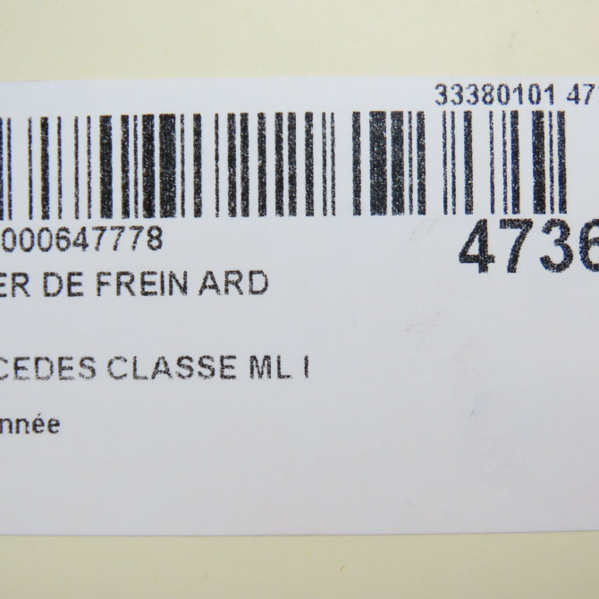 Etrier de frein arrière droit occasion MERCEDES CLASSE ML I 7701208362 6