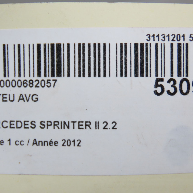 Moyeu avg occasion MERCEDES SPRINTER II Phase 1 06-2006->... 2.2 CDI 129ch 5