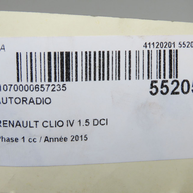 Autoradio occasion RENAULT CLIO IV Phase 1 07-2012->... 1.5 DCI 75ch 281151969R 7