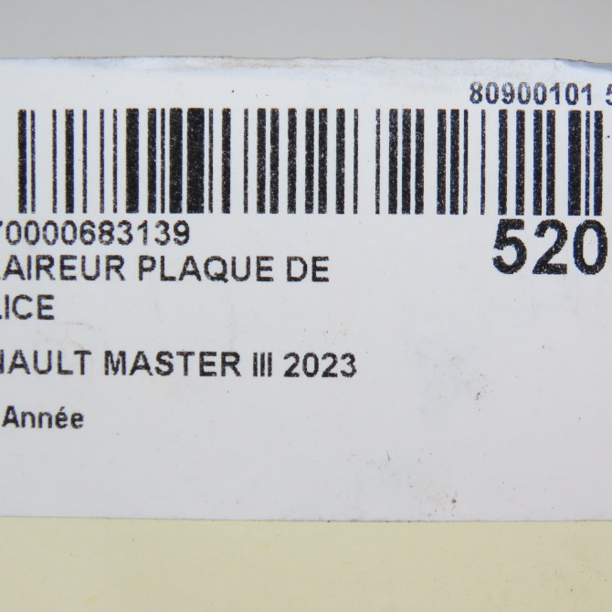 Eclaireur plaque de police occasion RENAULT MASTER III 265105055R 6