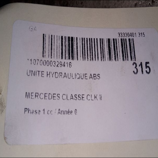 Unité hydraulique ABS occasion MERCEDES CLASSE CLK II 4541RW 5