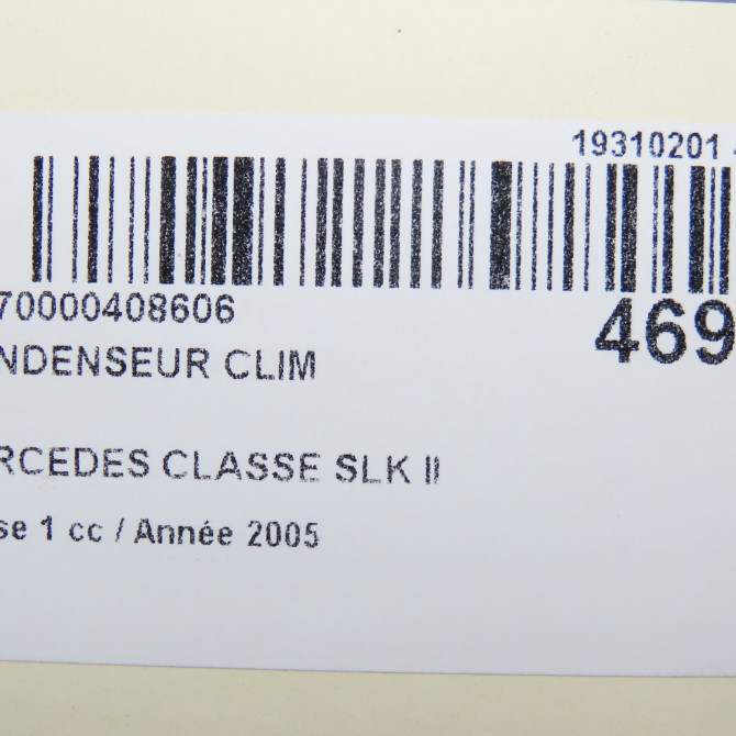 Condenseur clim occasion MERCEDES CLASSE SLK II Phase 1 03-2004->04-2008 200K 163ch 2035001754 6