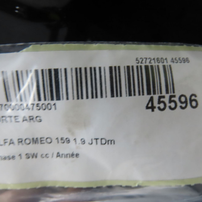 Porte arrière gauche occasion ALFA ROMEO 159 Phase 1 04-1995->04-1999 1.9 JTDm 120ch 50513865 5