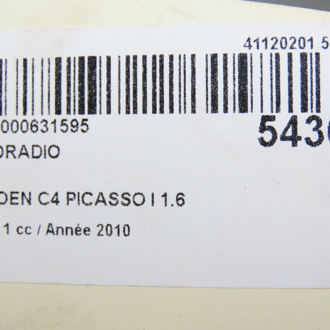 Autoradio occasion CITROEN C4 PICASSO I Phase 1 01-2007->10-2013 1.6 HDi 16v 110ch 1607757480 7