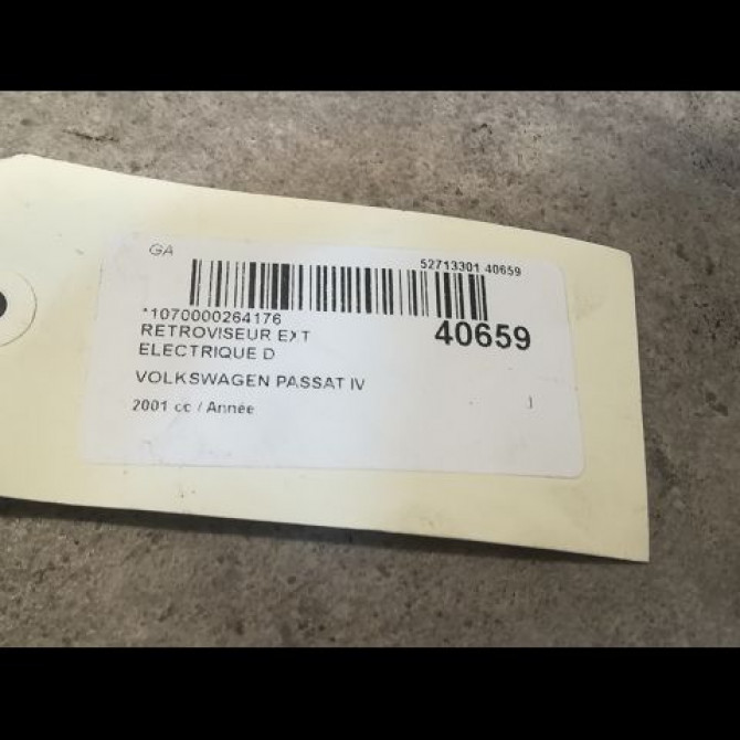 Retroviseur exterieur electrique droit occasion VOLKSWAGEN PASSAT IV Phase 2 10-2000->03-2005 3B1857508F01C 3