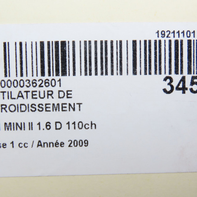Ventilateur de refroidissement occasion MINI MINI II Phase 1 09-2006->12-2010 1.6 D 110ch 17427535100 6