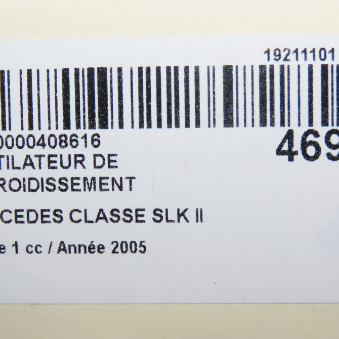 Ventilateur de refroidissement occasion MERCEDES CLASSE SLK II Phase 1 03-2004->04-2008 200K 163ch 2035000593 6