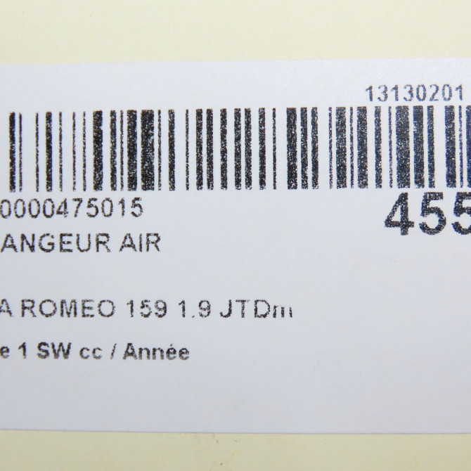Echangeur air occasion ALFA ROMEO 159 Phase 1 04-1995->04-1999 1.9 JTDm 120ch 50507299 5