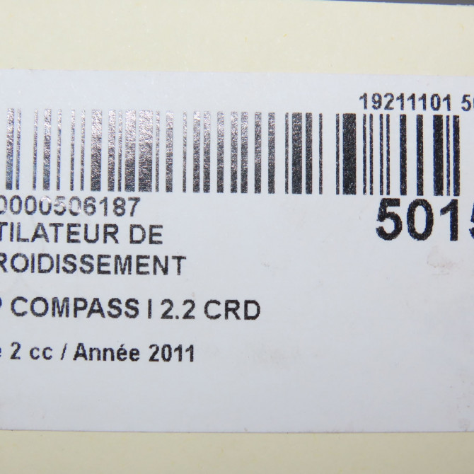 Ventilateur de refroidissement occasion JEEP 146 Phase 1 04-1995->04-1999 2.2 CRD 136ch 8