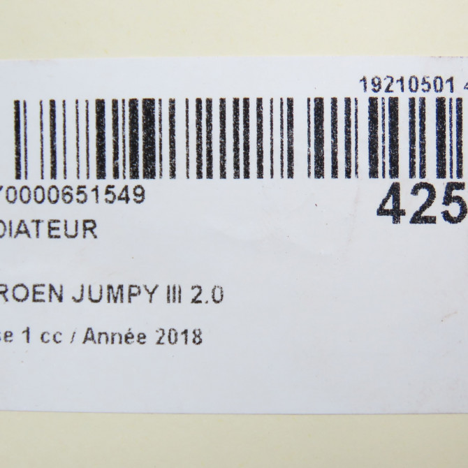 Radiateur occasion CITROEN 146 Phase 1 04-1995->04-1999 2.0 BLUEHDI 180ch 9678711180 5