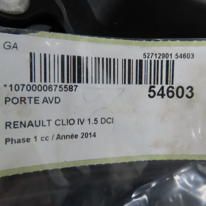 Porte avant droite occasion RENAULT CLIO IV Phase 1 07-2012->... 1.5 DCI 90ch 801008302R 4