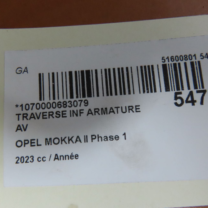 Traverse inférieure armature avant occasion OPEL 4