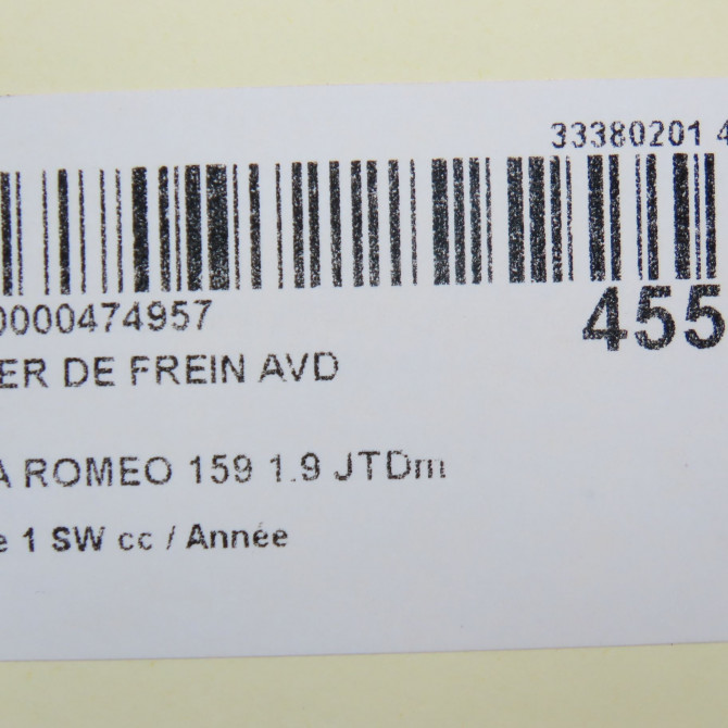 Etrier de frein avant droit occasion ALFA ROMEO 159 Phase 1 04-1995->04-1999 1.9 JTDm 120ch 77364913 7