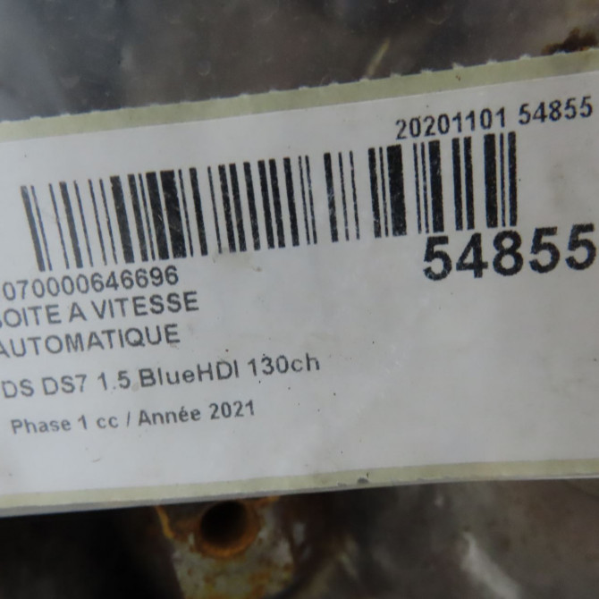 Boîte à vitesse automatique occasion DS 146 Phase 1 04-1995->04-1999 1.5 BlueHDI 130ch 9868777580 7
