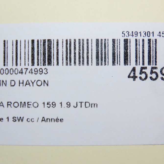Verin droit hayon occasion ALFA ROMEO 159 Phase 1 04-1995->04-1999 1.9 JTDm 120ch 50508010 3