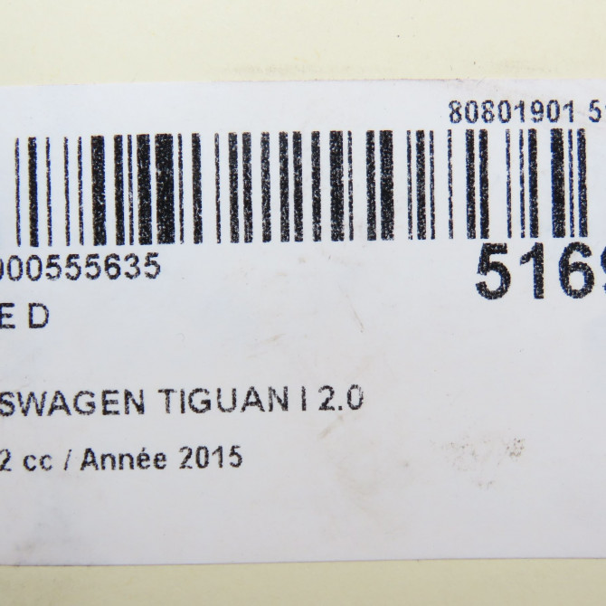 Phare droit occasion VOLKSWAGEN TIGUAN I TIGUAN I Phase 2 2011-04-01->2016-12-31 2.0 TDI 140ch 5N1941006C 7