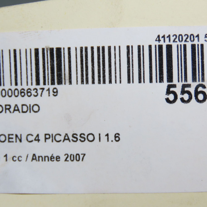 Autoradio occasion CITROEN C4 PICASSO I Phase 1 01-2007->10-2013 1.6 HDi 16v 110ch 1607757480 5