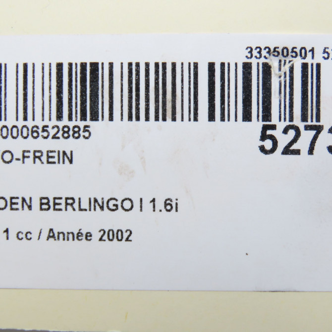 Servo-frein occasion CITROEN BERLINGO I Phase 1 09-1996->11-2002 1.6i 110ch 4535H0 5