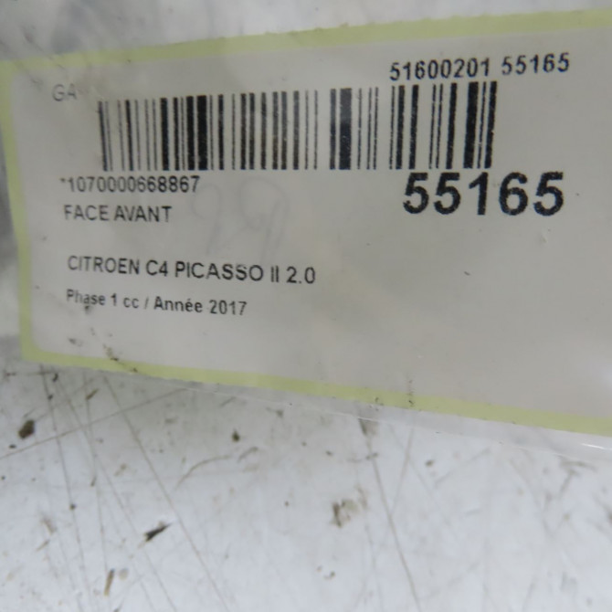 Face avant occasion CITROEN C4 PICASSO II Phase 1 04-2013->... 2.0 BlueHDi 150ch 4
