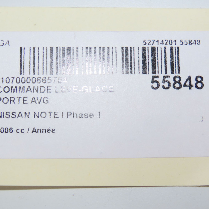 Commande lève-glace porte avant gauche occasion NISSAN NOTE I Phase 1 03-2006->03-2009 254019U10B 6