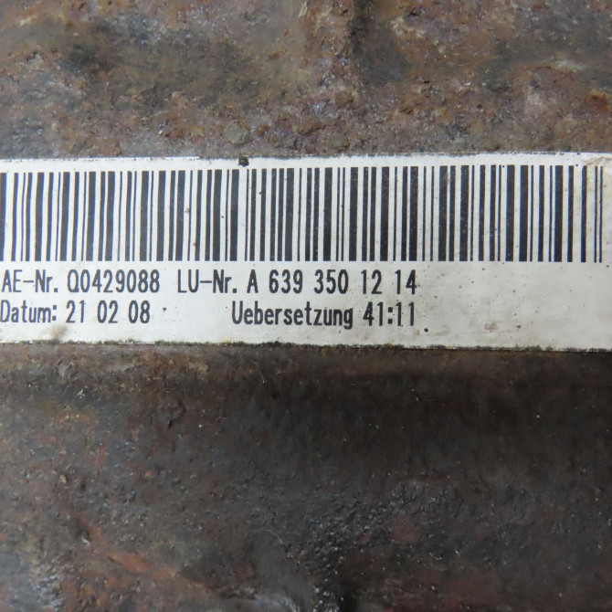 Pont arriere occasion MERCEDES VITO II Phase 1 10-2003->09-2010 109 CDI 88ch 6393503014 4