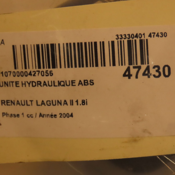Unité hydraulique ABS occasion RENAULT LAGUNA II Phase 1 11-2000->03-2005 1.8i 117ch 7701208531 4