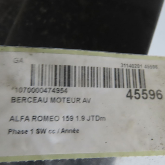 Berceau moteur avant occasion ALFA ROMEO 159 Phase 1 04-1995->04-1999 1.9 JTDm 120ch 96520393 4