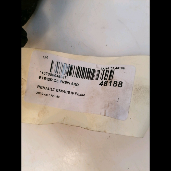 Etrier de frein arrière droit occasion RENAULT ESPACE IV Phase 2 03-2006->07-2012 7701049109 3