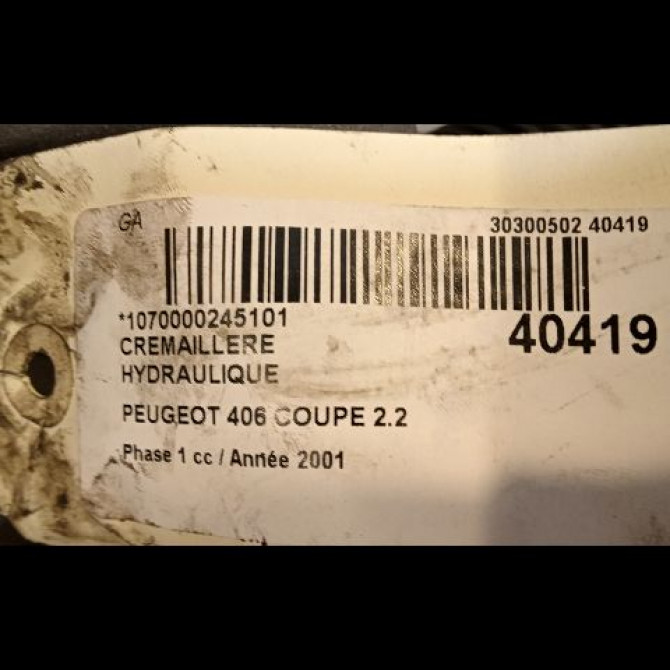 Cremaillere hydraulique occasion PEUGEOT 406 COUPE Phase 1 05-1997->12-2004 2.2 HDI 133ch 4000HH 5