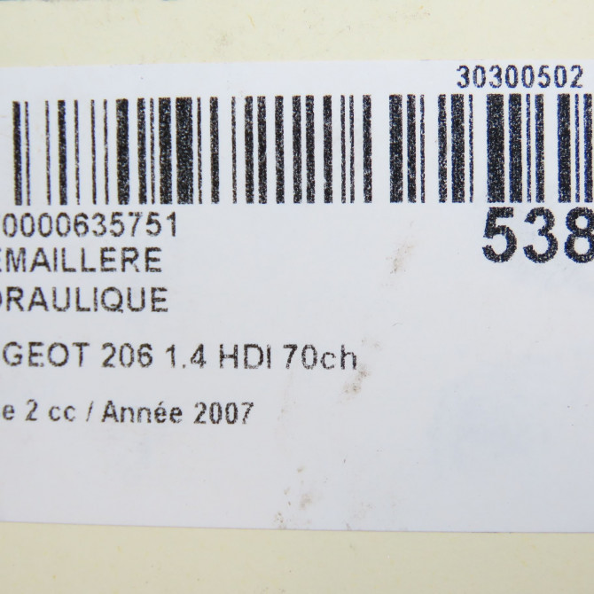Cremaillere hydraulique occasion PEUGEOT 206 Phase 2 02-2003->02-2009 1.4 HDI 70ch 1617933280 5