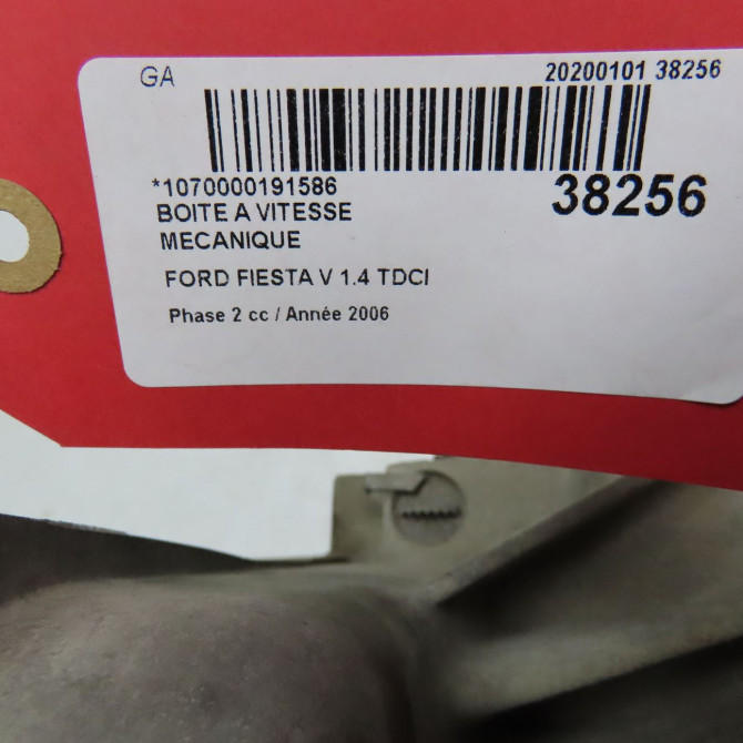 Boîte à vitesse mecanique occasion FORD FIESTA V Phase 2 10-2005->10-2008 1.4 TDCI 1561677 7