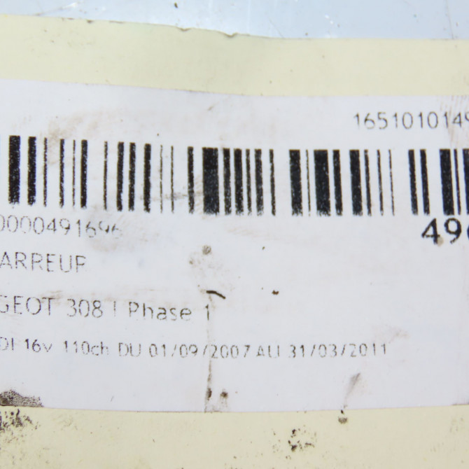 Démarreur occasion PEUGEOT 308 I Phase 1 09-2007->03-2011 1.6 HDI 16v 110ch 5802Z8 3