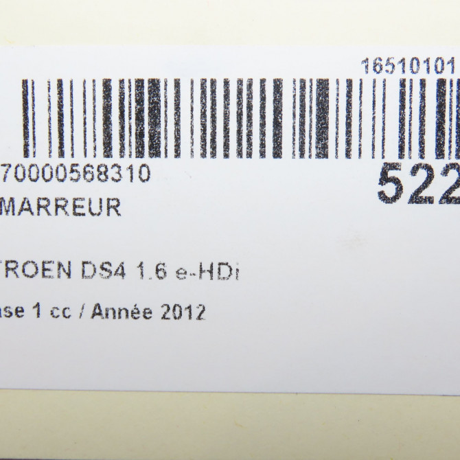 Démarreur occasion CITROEN DS4 Phase 1 01-2011->03-2016 1.6 e-HDi 110ch 5802Z8 7