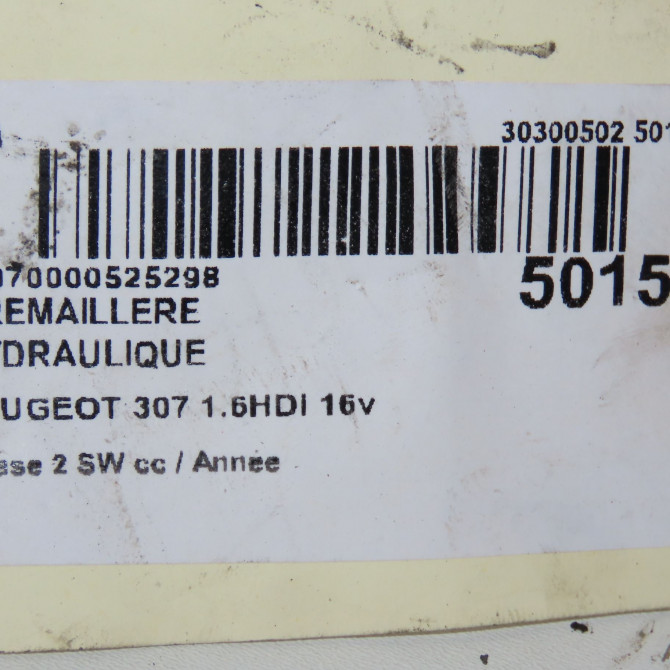 Cremaillere hydraulique occasion PEUGEOT 307 Phase 2 SW 06-2005->07-2008 1.6HDi 16v FAP 110ch 1617933680 5