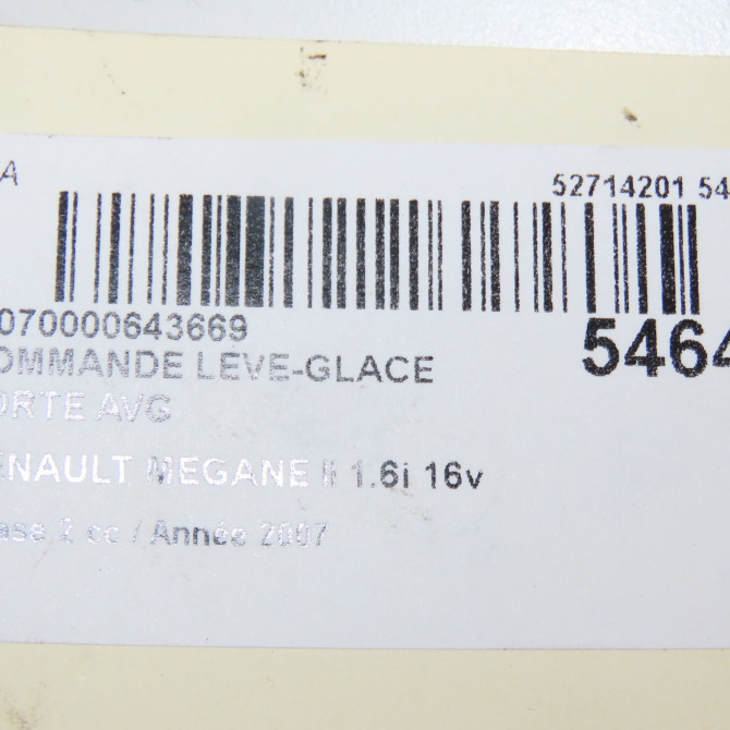 Commande lève-glace porte avant gauche occasion RENAULT MEGANE II Phase 2 01-2006->06-2009 1.6i 16v 110ch 8200315044 5