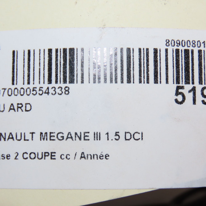 Feu arrière droit occasion  265500008R 6