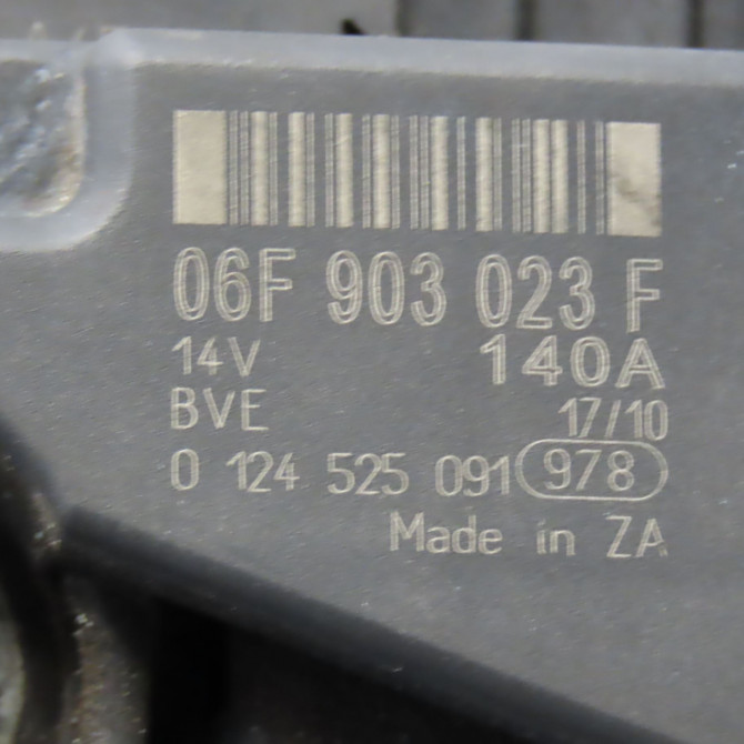 Alternateur occasion VOLKSWAGEN POLO V POLO V Phase 1 2009-09-01->2014-05-31 1.6 TDI 75ch 6F903023F 7