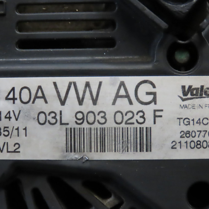 Alternateur occasion VOLKSWAGEN POLO V POLO V Phase 1 2009-09-01->2014-05-31 1.6 TDI 90 6F903023F 7