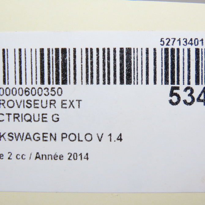 Retroviseur exterieur electrique gauche occasion VOLKSWAGEN POLO V Phase 2 02-2014->... 1.4 TDI 90ch 6C1857507A9B9 7