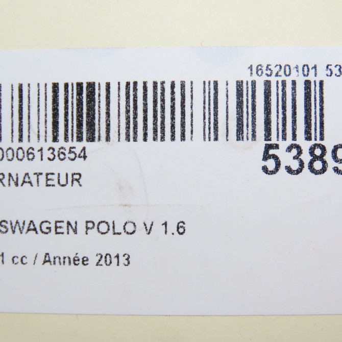 Alternateur occasion VOLKSWAGEN POLO V POLO V Phase 1 2009-09-01->2014-05-31 1.6 TDI 90ch 6F903023F 8