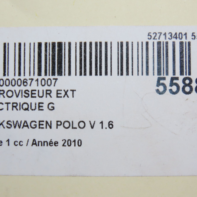 Retroviseur exterieur electrique gauche occasion VOLKSWAGEN POLO V POLO V Phase 1 2009-09-01->2014-05-31 1.6 TDI 90 6C1857507A9B9 6