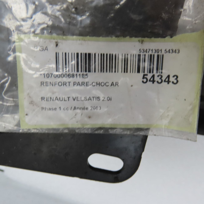 Renfort pare-choc arrière occasion RENAULT VELSATIS Phase 1 01-2002->04-2005 2.0i 165ch 7782371882 4