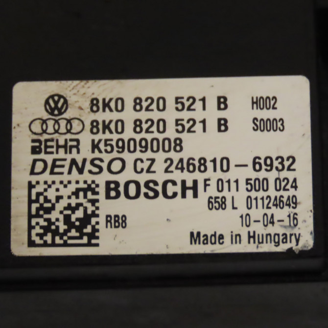 Resistance de chauffage occasion AUDI A5 I Phase 1 07-2007->07-2011 2.7 TDI 190ch 8K0819011D 3